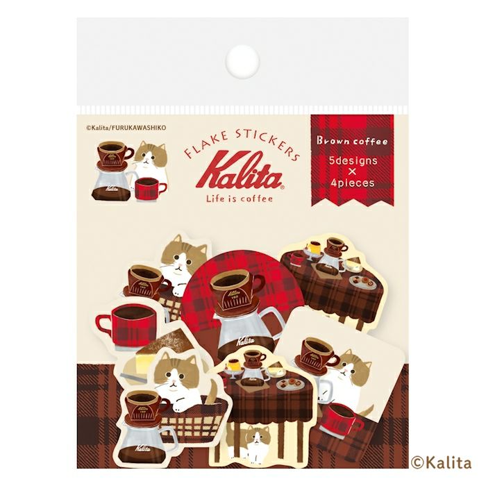 Furukawashiko x Kalita Flake Sticker - Brown Coffee