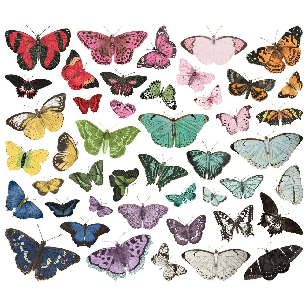 Troqueles para paletas de colores de mariposas, paquete de 44