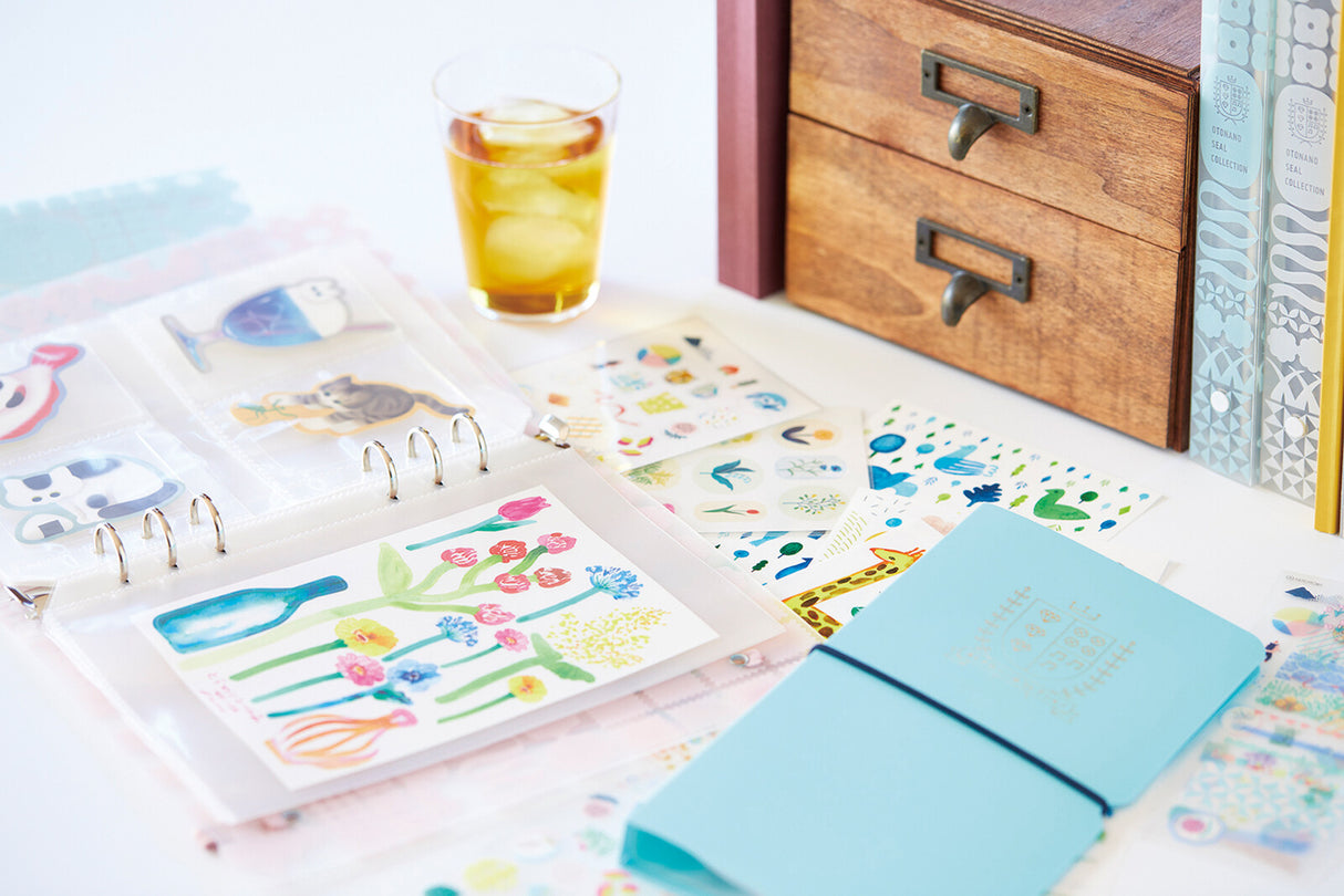 OTONA Sticker File Binder Type Pink A5