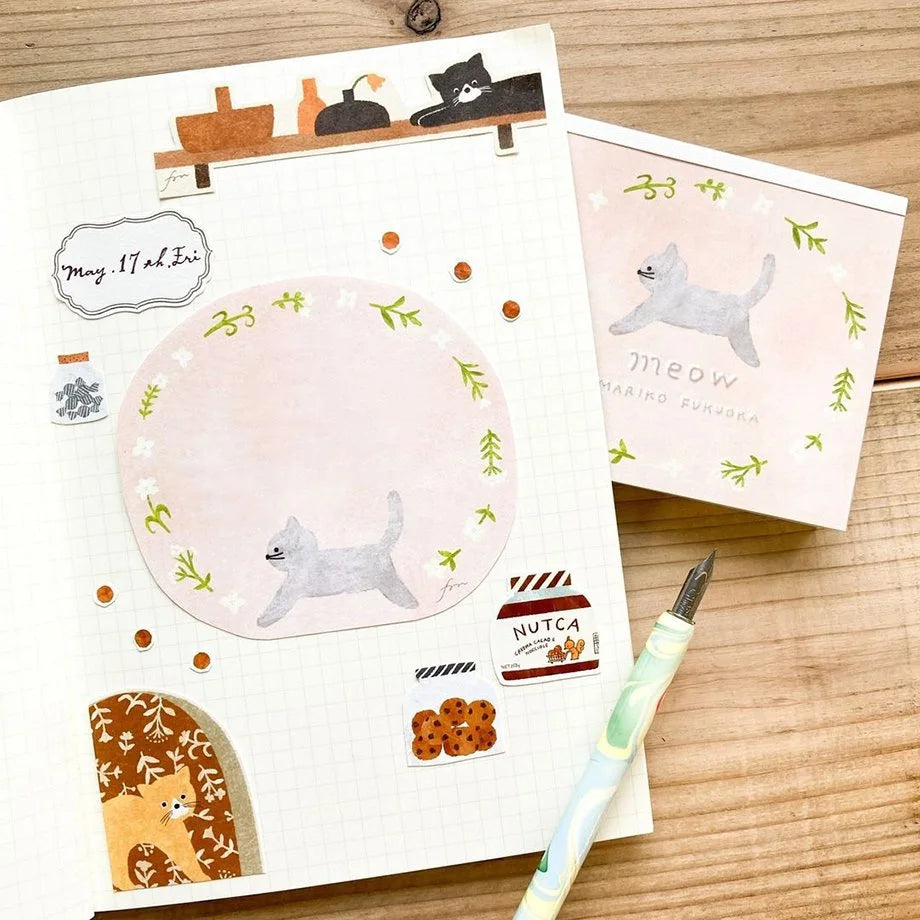 Mariko Fukuoka Meow Block Memo