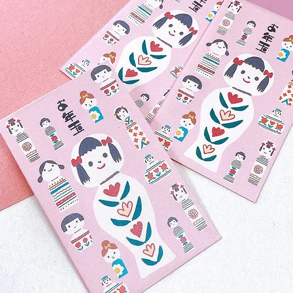 Shinzi Katoh Small Money Envelope - Kokeshi Doll (3 pcs)