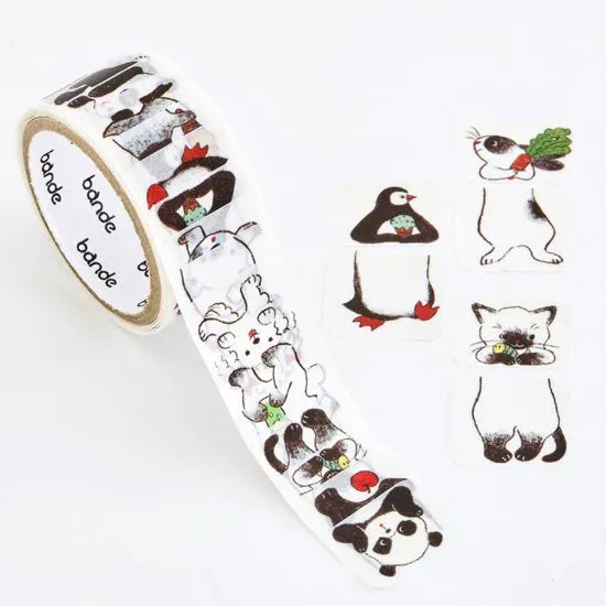 Bande Sticker Roll - Black and White Sandwich