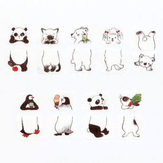 Bande Sticker Roll - Black and White Sandwich