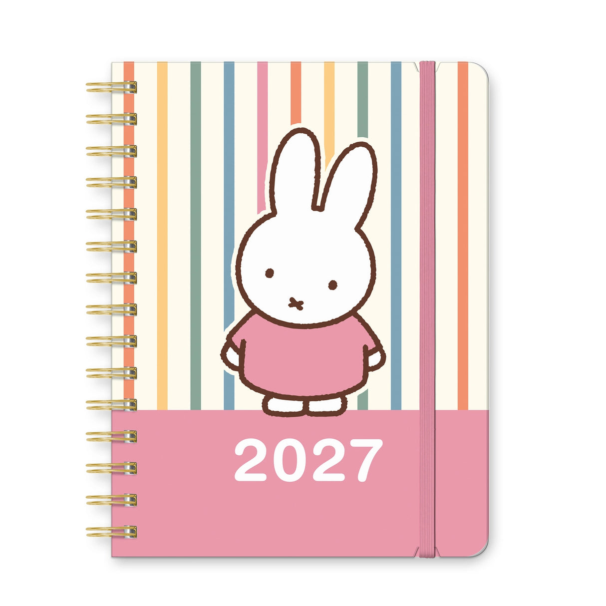 Whether you're jotting down big dreams or small reminders, Miffy is here to keep you inspired all year. This petite 17-month planner (Aug. 2026–Dec. 2027) offers convenient monthly and weekly planning pages with plenty of space to capture important dates and to-dos. Full-color artwork, extra notes pages, and a secure elastic closure make this a must-have all-in-one organizing tool!
• 5.7"w × 7.6"h
• 17 months (Aug. 2026–Dec. 2027)
• 128 pages; 100 gsm acid-free FSC®-certified paper
• Softcover; Twin-rin