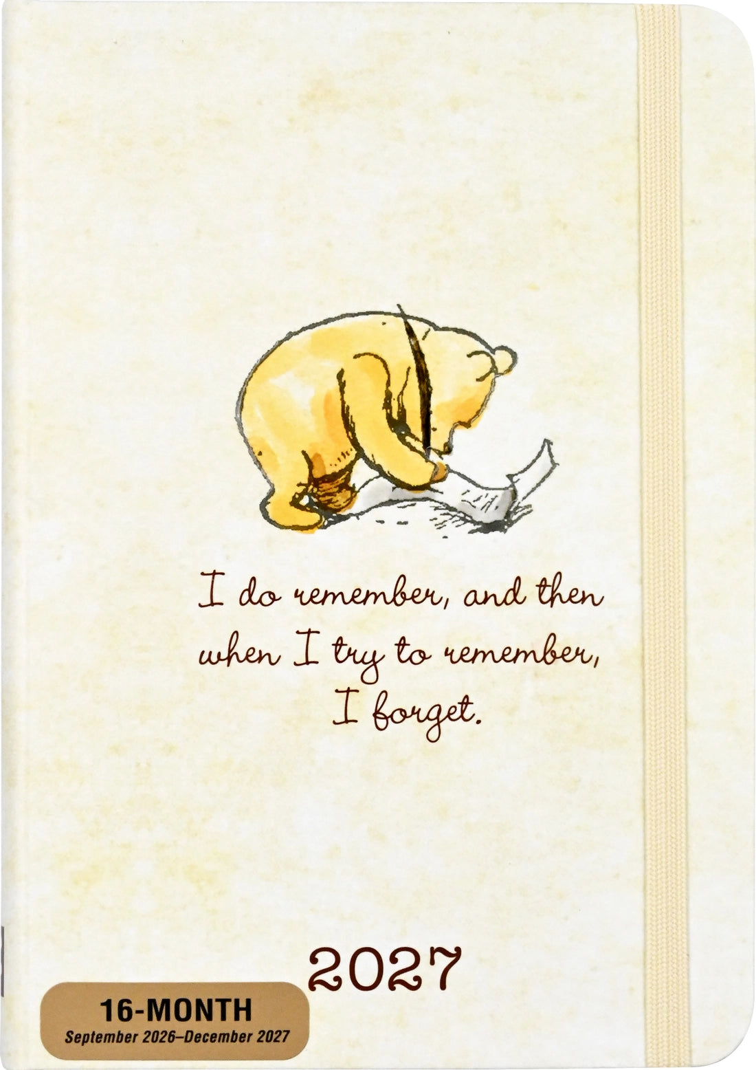 2027 Winnie-The-Pooh Weekly Planner
Adorable planner keeps you organized week by week, from September 2026 through December 2027. Weekly pages provide equal space for all 7 days, including Saturday and Sunday. Plan appointments, to-dos, and weekend activities. Thick 120 gsm paper is acid-free and of archival quality. The ribbon bookmark keeps your place. The elastic closure secures your planner. Tuck notes inside the back cover pocket. Cover design features textured embossing and gloss highlights.
Inclu