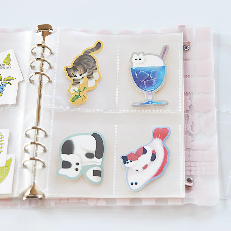 OTONA Sticker File Pocket Refills for Cards A5 (6-hole)