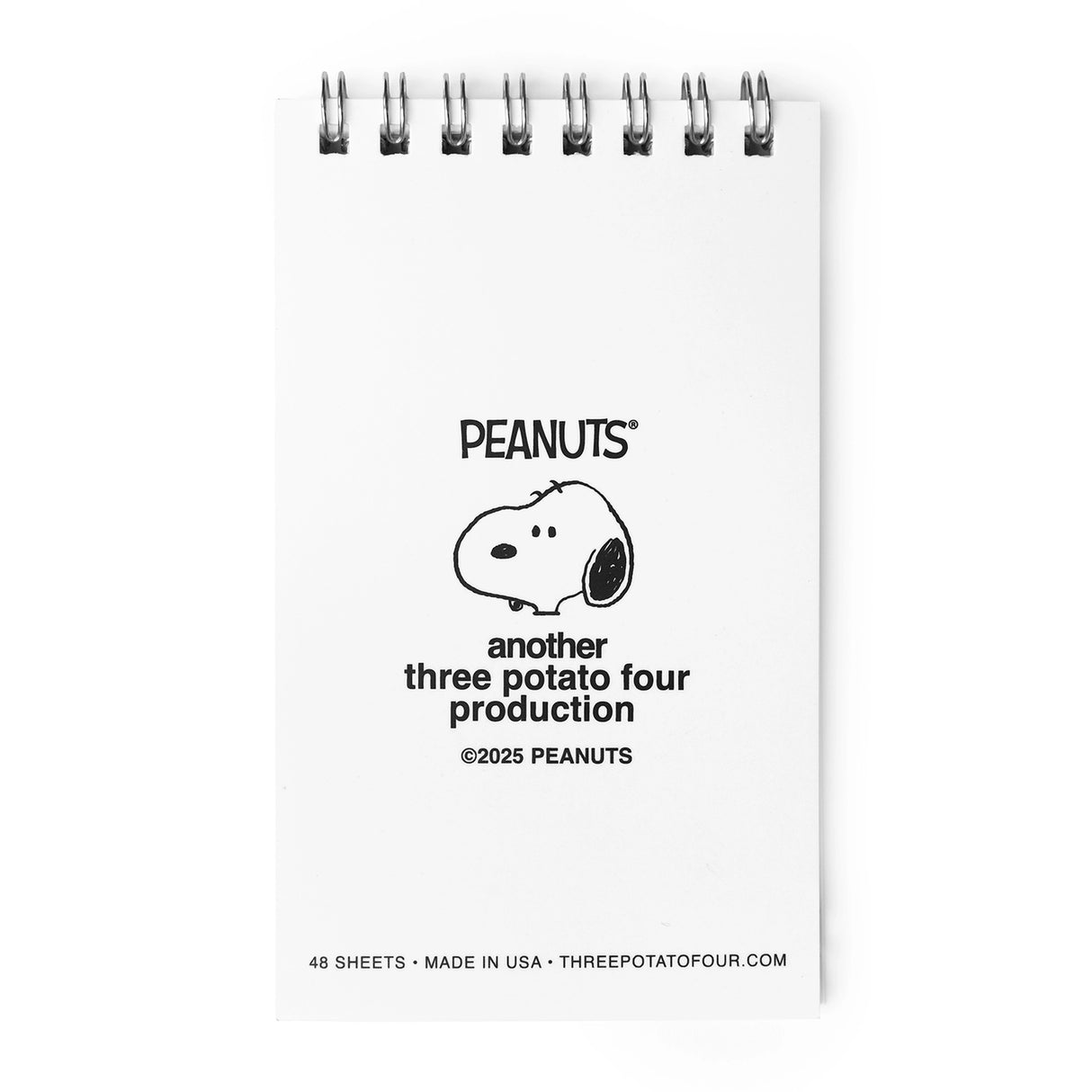 A nostalgic nod to the stationery aisle—those tiny spiral notebooks you’d flip through while your mom checked out at the local five-and-dime. These vintage-style memo pads are straight out of the 1980s, reimagined with photo-real backgrounds and everyone’s favorite beagle doing what he does best: being adorable.