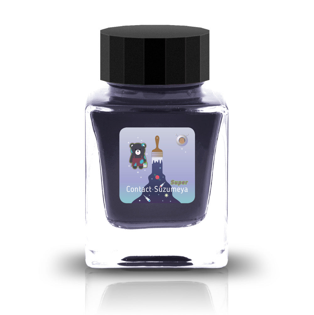 To celebrate Tono & Lims’ third anniversary, this special collection pays tribute to the many friends, artists, and stationery professionals across Japan who have collaborated with the brand. Each ink in the series is named after one of these creative partners—ranging from glass pen makers like LUC to calligraphers like bechori—inviting you to join Tono & Lims in a whimsical world of imagination and artistry. In this anniversary universe, some artists are represented by two unique ink colors: