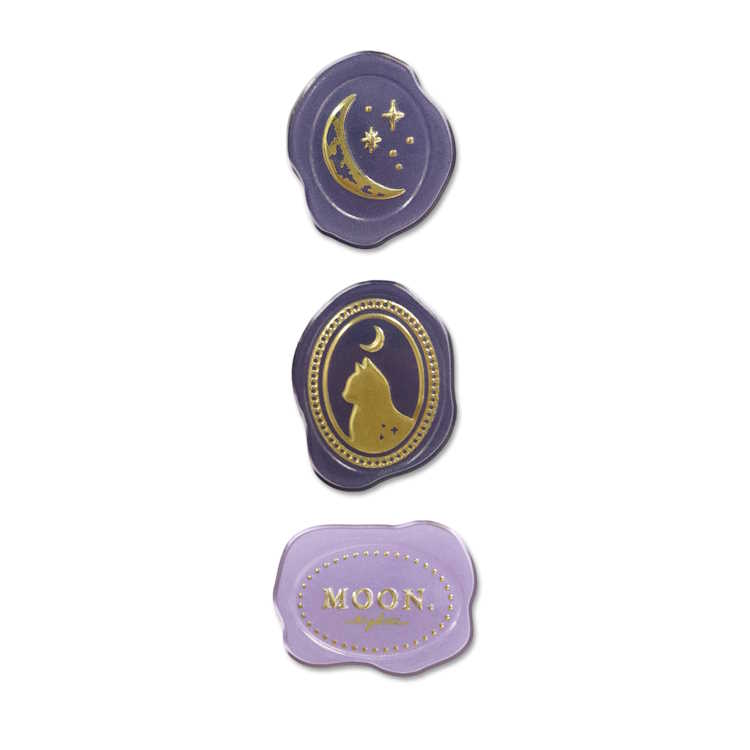 Hoja de pegatinas de ciervo con sello de Stella - Púrpura claro de luna