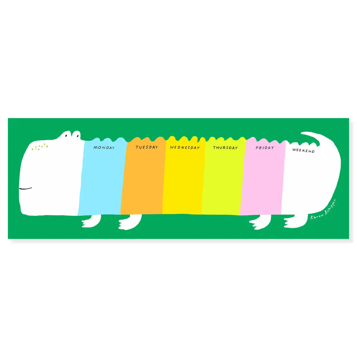 Karen Schipper - Callie Crocodile Weekly Desk Planner