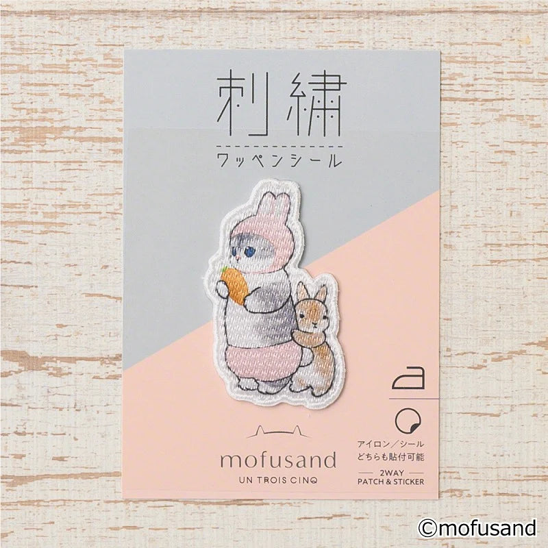 Mofusand Rabbit Embroidery Iron-on Patch