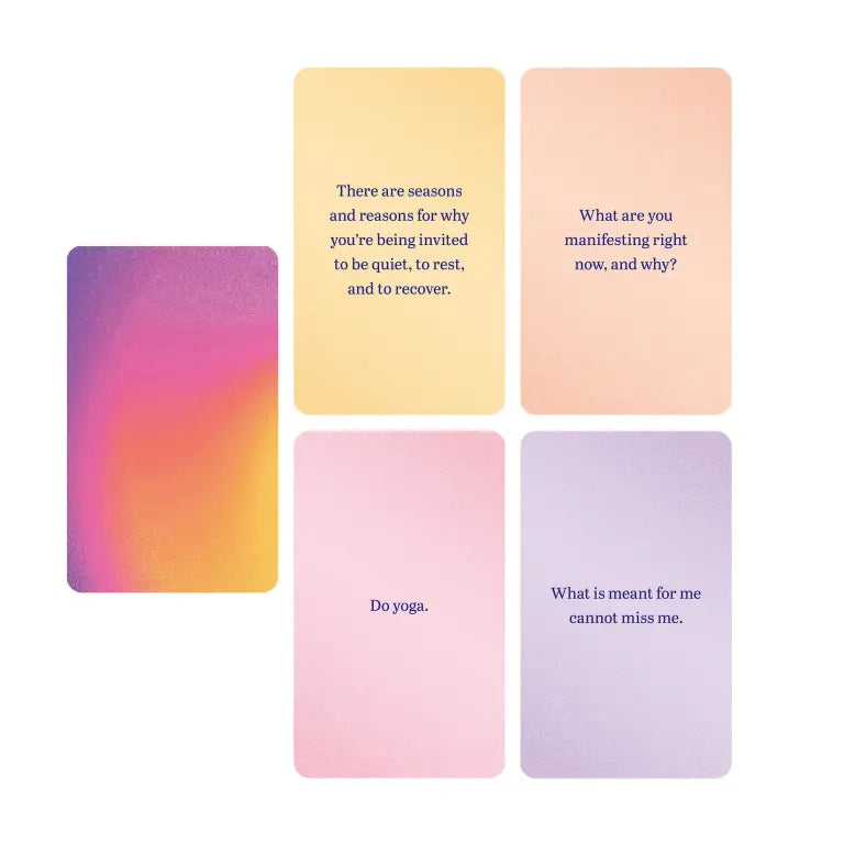 For anyone with big dreams, 52 Cards to Manifest is the perfect tool for making them happen. This deck of inspiring cards creates a path for taking desires from the intangible to the physical through a daily practice that cultivates abundance, focused intentions, and self-knowledge.
Draw one card a day for inspiration and guidance on the path to successful manifestations, or pull multiple cards to divine messages from the universe. Affirmations and advice on each card prompt introspection and provide direc
