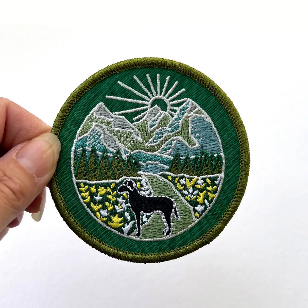 Trail Dog Embroidery Sticker Patch