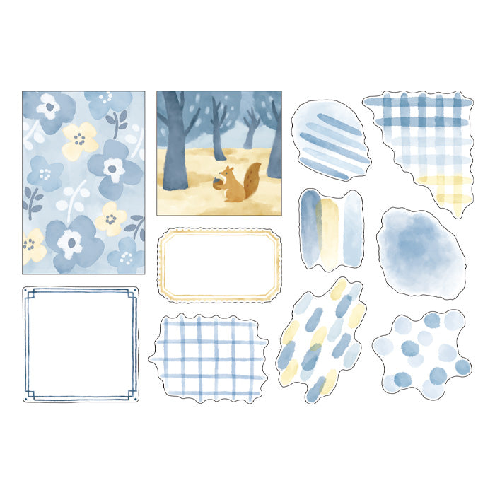 Pegatinas decorativas Hocco Flake en color azul