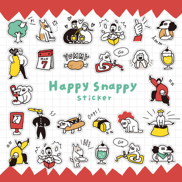 Mind Wave - Happy Snappy Red Sticker