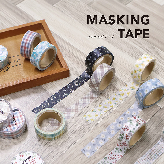 Cinta washi con estampado de cuadros escoceses