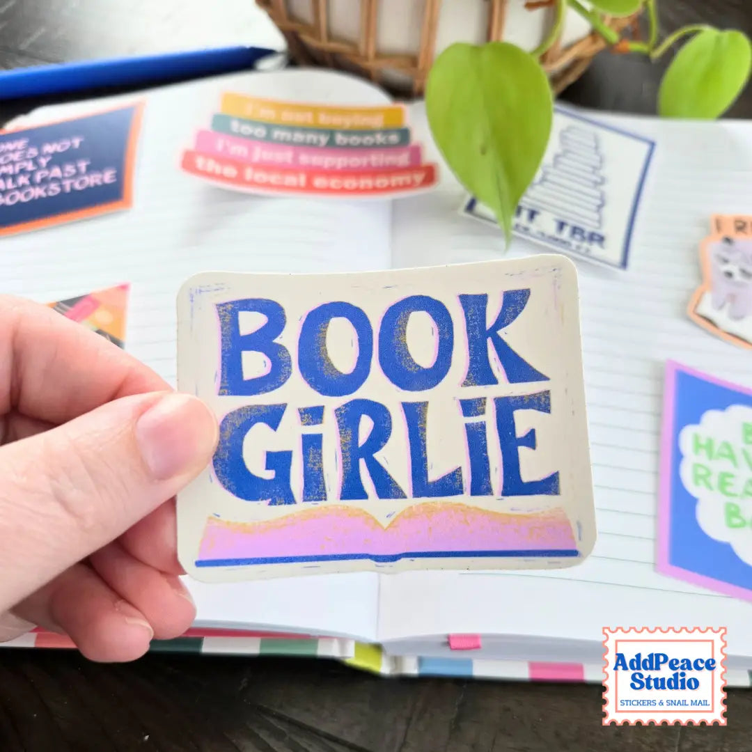 AddPeace Studio - Book Girlie Vinyl Sticker
A bold waterproof vinyl sticker for readers, introverts, and book lovers. Perfect for laptops, journals, and water bottles, this design celebrates every true book girlie.
Details:
Size: 2.5"
Material: Waterproof, scratch-resistant matte vinyl
Made in USA, original artwork by AddPeace Studio