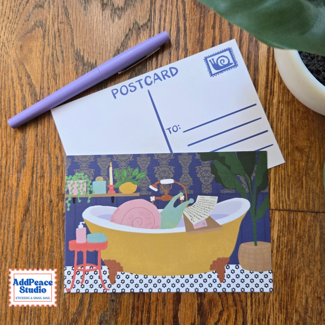 A love letter to snail mail and the joy of sending something real. This 12 postcard set features bright, imaginative illustrations centered around writing, reading, and the magic of meaningful connection.
Details
Set of 12 unique illustrated postcards
Professionally printed on sturdy matte cardstock
Standard postcard size: 4 x 6 inches
Illustrated by AddPeace Studio
Made in the USA