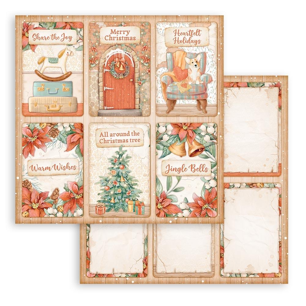 Bloc de papel navideño para todo uso, 12" x 12", paquete de 10