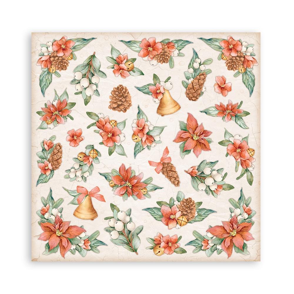 Bloc de papel navideño para todo uso, 12" x 12", paquete de 10
