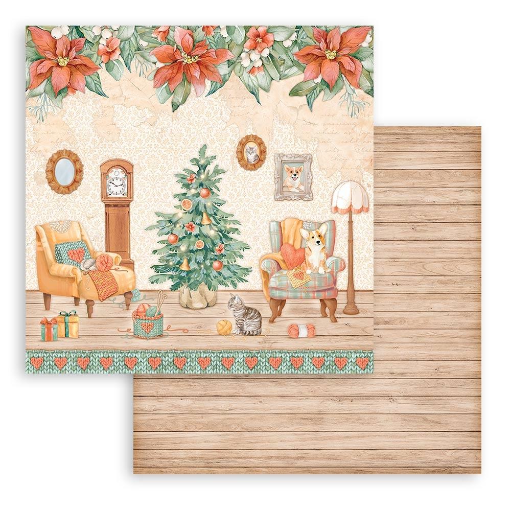 Bloc de papel navideño para todo uso, 12" x 12", paquete de 10