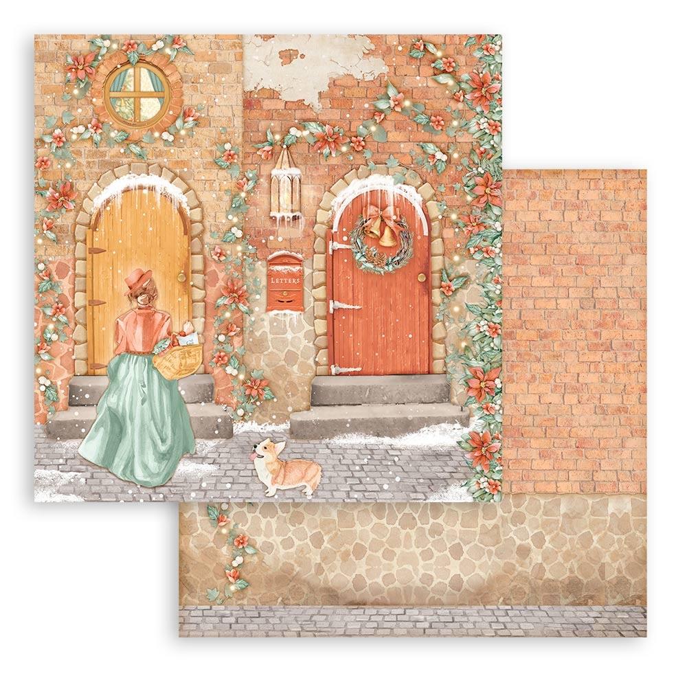 Bloc de papel navideño para todo uso, 12" x 12", paquete de 10
