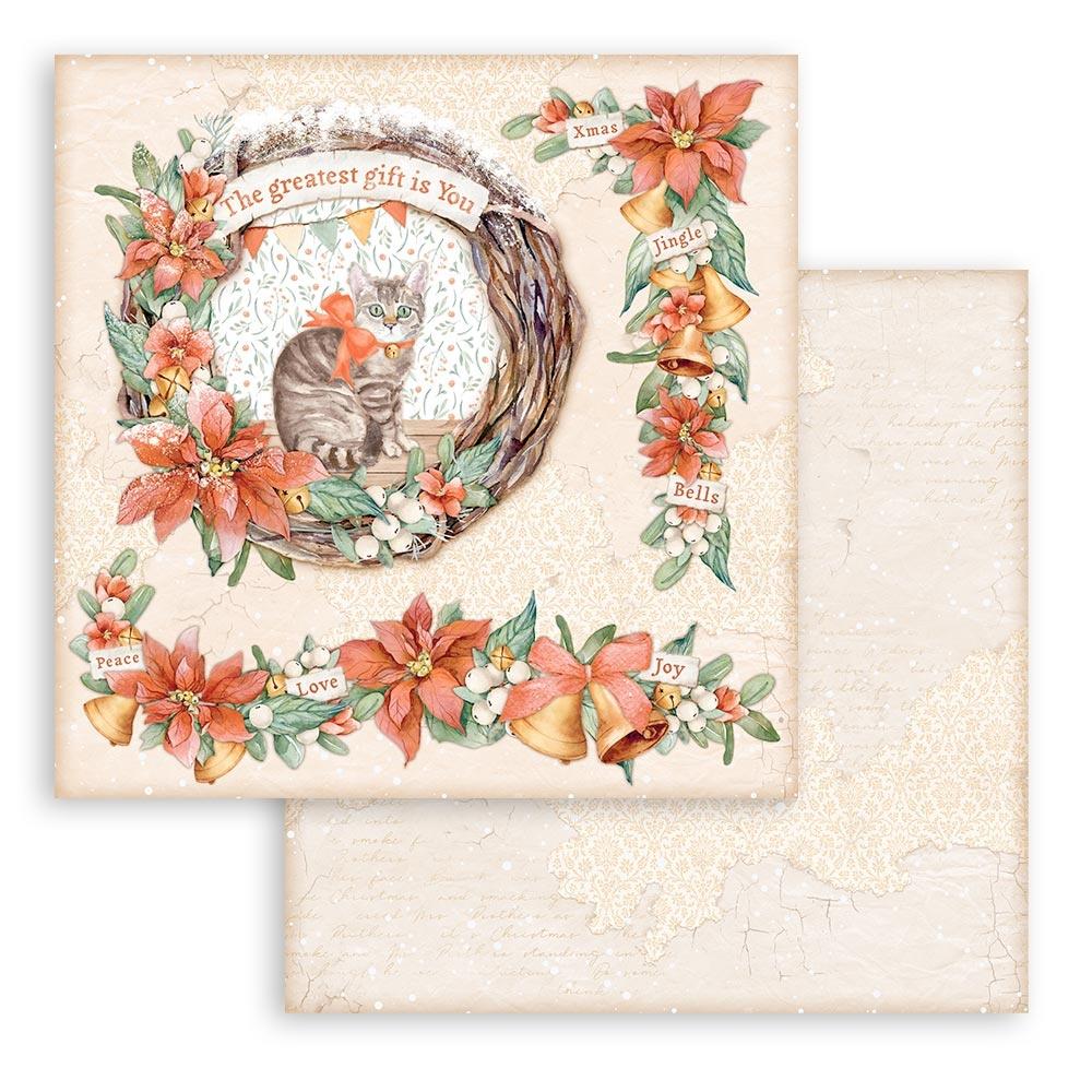 Bloc de papel navideño para todo uso, 12" x 12", paquete de 10