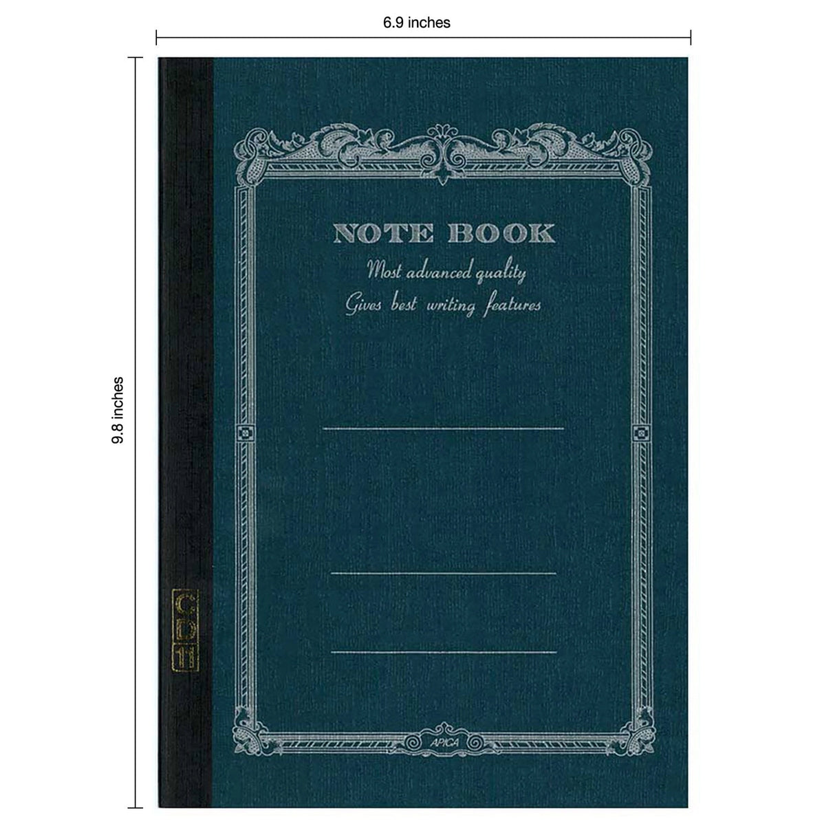 High-quality notebooks are ideal for jotting ideas, taking notes, sketching, making lists, and more. They are perfect for use at home or the office.
It contains white, ruled, acid-free paper.
Comes in a variety of colors, including white, ivory, sky blue, red, aqua blue, green, charcoal, mustard yellow, and navy.
The cover is made from thick, brightly colored specialty paper.
Sturdy thread binding allows the notebook to lay flat, making writing a breeze.
The exterior features a classical