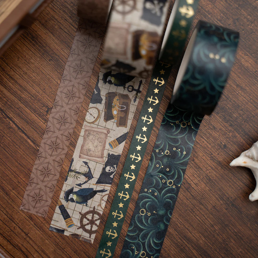 Set sail for your next creative adventure with the Treasure Map Washi Tape Set—a bold, nautical-inspired collection made for journaling, scrapbooking, gift wrapping, and planner decorating.