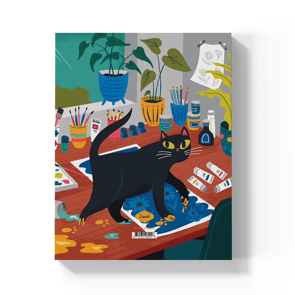 Featured Artist: Allison Cole
Unleash creativity with the Art Cat Medium Notebook! This vibrant cat notebook is perfect for doodles, notes, and everyday inspiration.
Product Specs:
• Soft-touch and Water Resistant: Velvety smooth to the touch, this soft-touch cover feels like magic in your hands.
• Mid-Sized and Portable: 7" x 9" softcover notebook, perfect for everyday use.
• Ample Space: 144 Lined pages to capture every thought and idea.
• Layflat and Build to Last: Durable, Smyth-sewn binding for long-