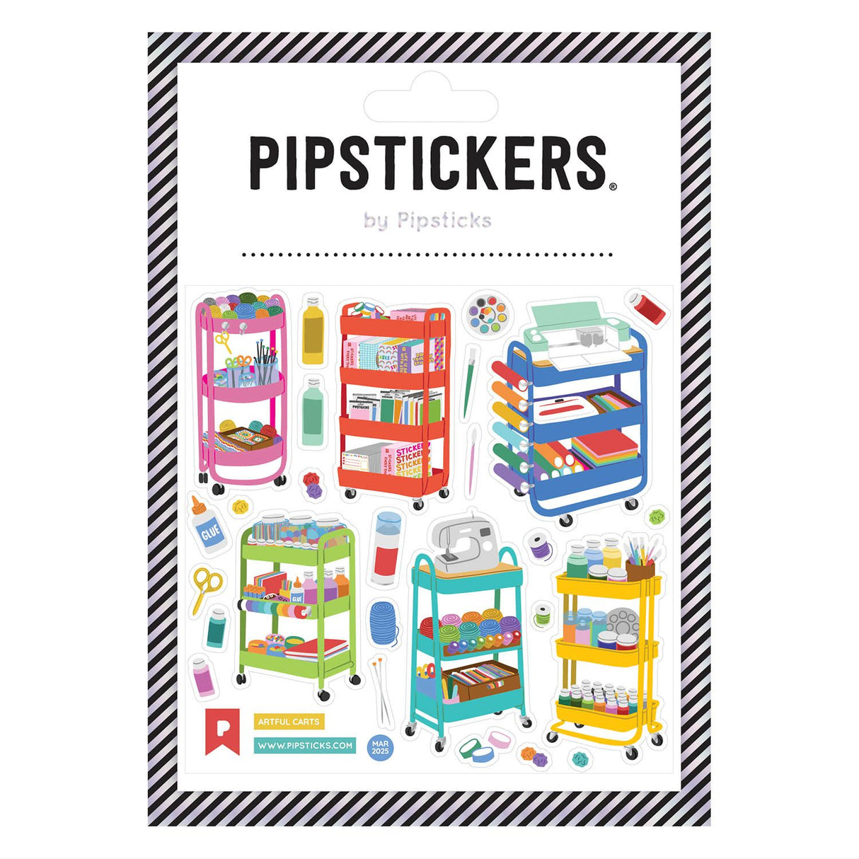 Description
PipStickers are the PERFECT gift for the sticker lover in your life - even if it's you! These unique PVC designs with silver foil accents come on a clear backing and cannot be found anywhere else. Includes one 4'' x 4'' sheet of Artful Carts PipStickers and includes the Pipsticks manifesto.