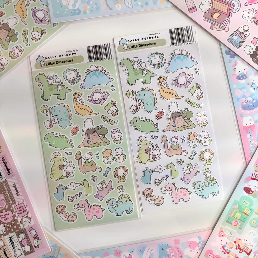 Bring your journal pages to life with our sticker sheets featuring original illustrations and characters! Thoughtfully designed for journals, planners, and creative minds, each sheet is filled with unique, hand-drawn elements to help you express your thoughts and decorate your pages with personality. Perfect for daily journaling, mood tracking, scrapbooking, or enhancing your planner spreads, these stickers add a touch of magic to every moment you document.
Product Type: Sticker Sheet
Product Finish: Stan