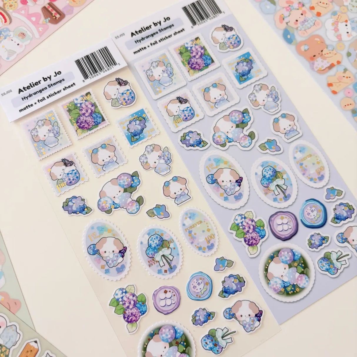 Atelier by Jo - Hydrangea Stamps Sticker Sheet