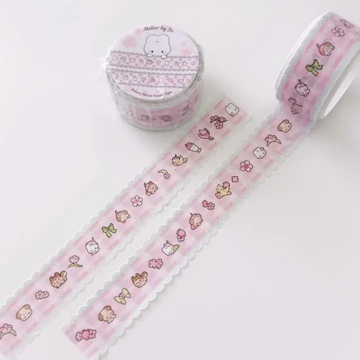 Add a delicate touch to your journal spreads with this Pink Lace Diecut Foil Washi Tape! Featuring soft pink lace-inspired details and shimmering foil accents, this tape is perfect for decorating planners, scrapbooks, happy mail, and cozy stationery setups.
Product details:
20 mm x 5 m