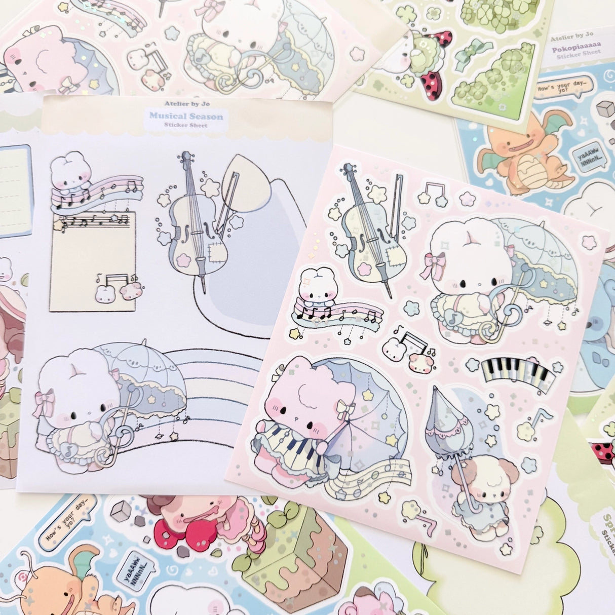Atelier by Jo Large Sticker Sheet - Musical Season
Introducing larger stickers to be the center of focus in your journal spreads! These detailed, illustrated stickers will add a cozy flair to any journal.