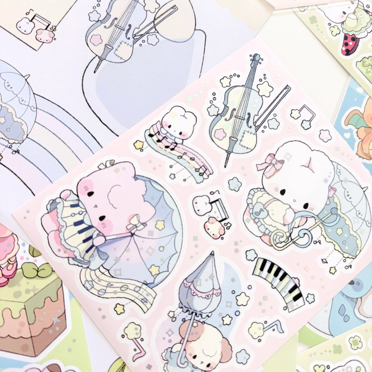 Atelier by Jo Large Sticker Sheet - Musical Season
Introducing larger stickers to be the center of focus in your journal spreads! These detailed, illustrated stickers will add a cozy flair to any journal.