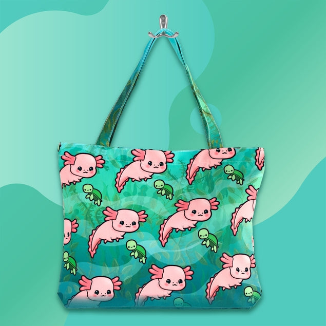 Bolsa de mano con diseño de ajolote