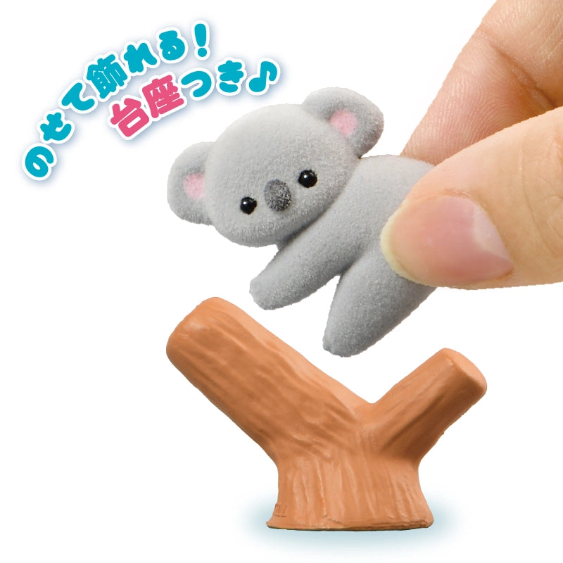 Introducing a brand new flocked figure series: Baby Koala! These gentle and sleepy koalas cling adorably to their tree branches and bring a sense of calm and cuteness wherever they go. Made with soft flocked material, they’re perfect as a collectible or display item. 🍼