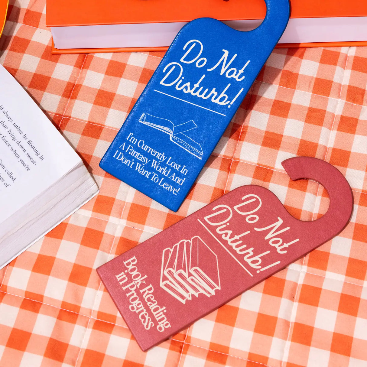 Do not disturb. Serious reading happening. This durable bookmark is made of leatherette and features a fun shape.
The details-
2.5 in. x 7 in.
Leatherette
Novelty shape
Door hanging hook