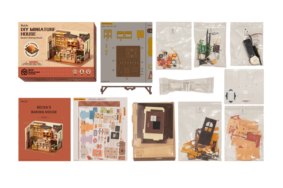 Kit de casa en miniatura para hacer tú mismo de Becka's Baking House