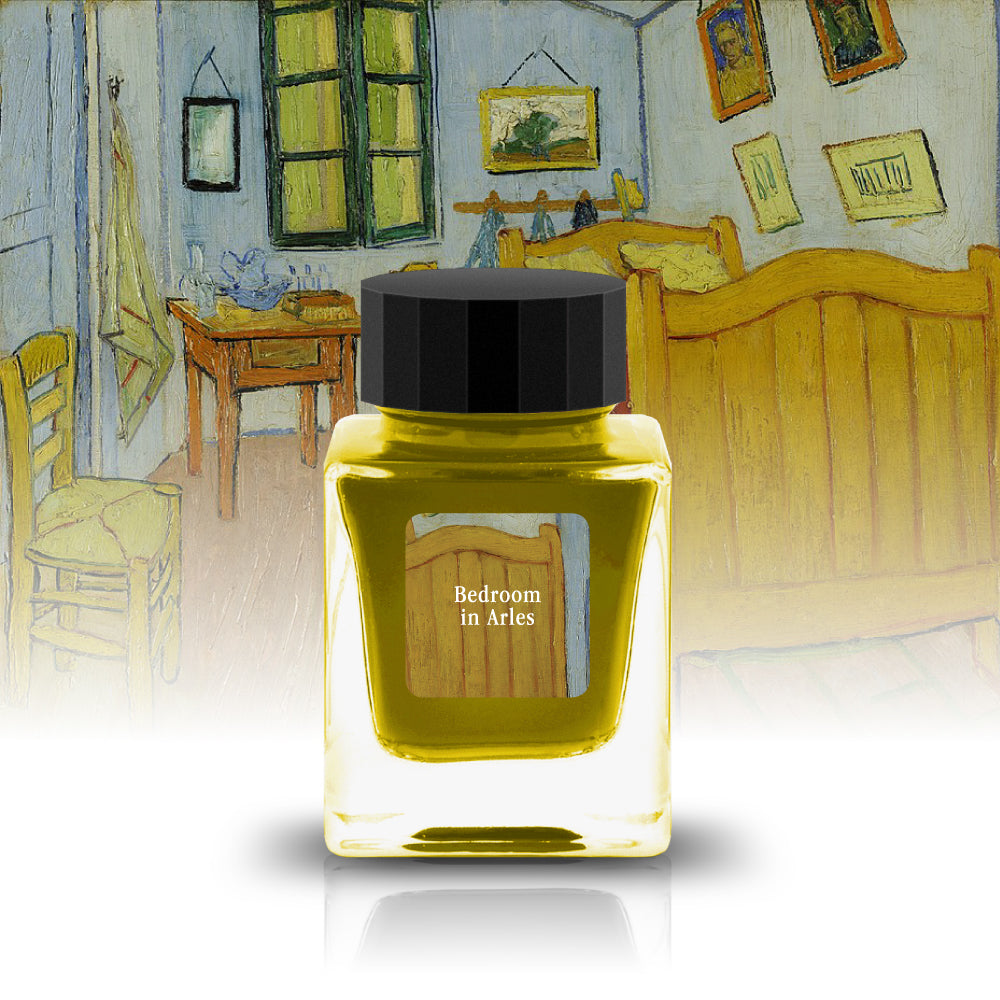 TONO & LIMS Crystal Line Respect Collection
Bedroom in Arles Ink
The Respect Collection pays homage to artistic masterpieces with inks that display the vibrant colors found in these artworks. These inks are also a part of the Crystal Line which has been produced specifically for glass pens.
RGB: 228, 186, 17
Yellow
30ml
Glass Pen Only