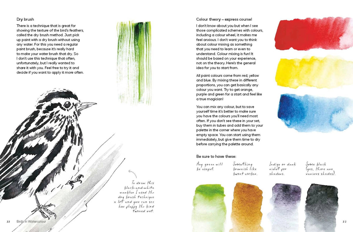 Birds in Watercolour: A Beginner's Guide to Drawing and Painting Birds
Discover the joy of drawing and painting birds with this inspiring, accessible guide for bird lovers, budding artists and nature journalers.