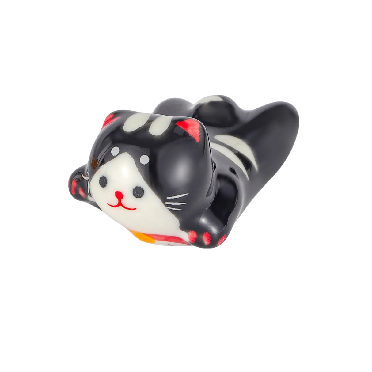 Black Cat Chopsticks Rest
Porcelain black cat chopstick rest / pen rest.