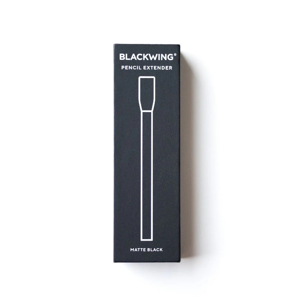 Breathe new life into those pencil nubs you've been saving and prolong the lifespan of your Blackwings with the Pencil Extender. The simple design allows the extender to slide into the clip of the existing Blackwing ferrule. The extender works with all Blackwing pencil models.
Each Blackwing Pencil Extender is made with machined aluminum and features a firm rubber tip to ensure a snug fit, making it feel like you’re holding a regular pencil.