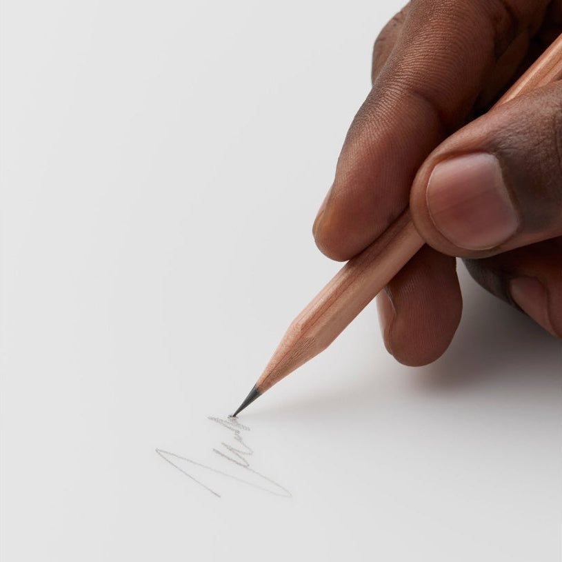 The Blackwing Natural Pencil features our popular extra-firm graphite, ideal for long-form writing and detailed line work. Each pencil features a minimalist design with an exposed Incense-cedar barrel and a subtle, clear matte finish—don’t forget the unique square Blackwing ferrule and replaceable grey eraser.
Blackwing Natural pencils come in a 12-pack gift box that doubles as a pencil cup.
All Blackwing pencil products conform to ASTM D-4236.