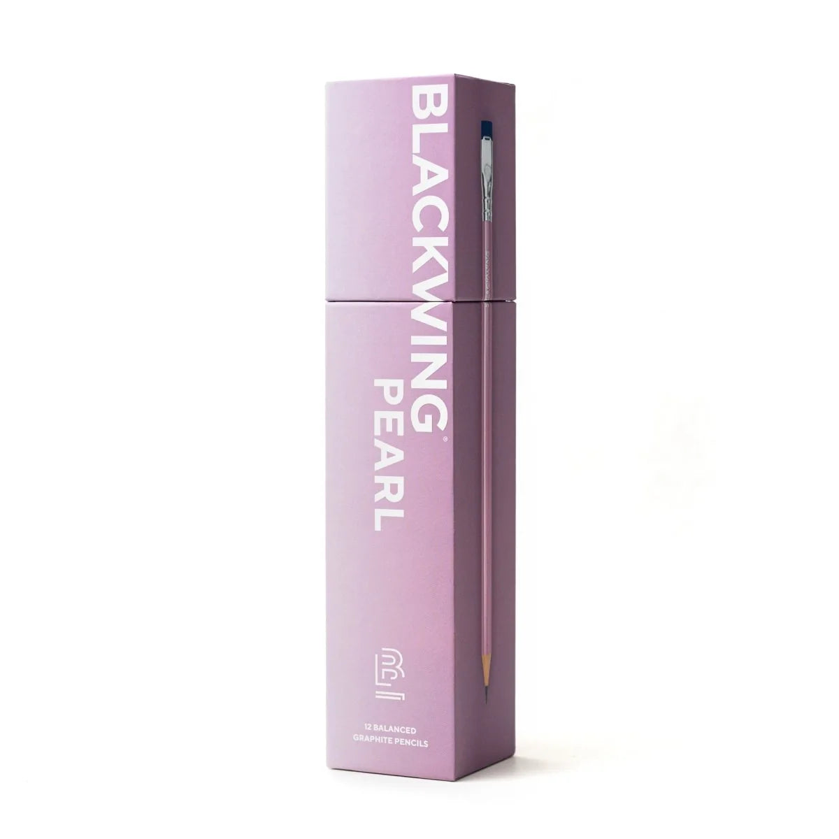 A favorite of calligraphers and illustrators, the Blackwing Pearl pencil includes a balanced and smooth graphite core that is softer than the graphite found in the Blackwing 602 but firmer than the graphite found in the Blackwing Matte. Perfect for daily writing, journaling, and sketching. Each pencil features a pearlescent white, pink, or blue finish, our iconic square Blackwing ferrule, and a replaceable eraser.
Blackwing Pearl pencils come in a 12-pack gift box that doubles as a pencil cup.
