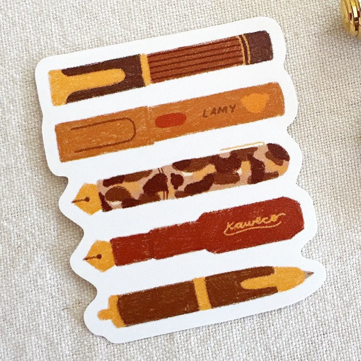 Bloom Paper Studio Die Cut Sticker - Bear's Pen Stack
These are a few of Bear's favorite pens that are currently inked! With brown ink of course! made with:
premium matte sticker paper
weatherproof - 2.4"x2.3"
Note: Colors on screen may appear slightly different on paper. By purchasing, you have acknowledged reading this disclaimer.
Includes 1 Sticker