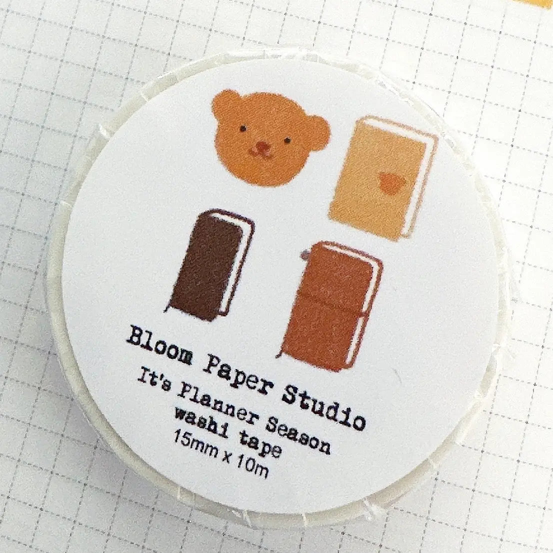 Bloom Paper Studio Washi Tape - It's Planner Season
Planner season is the best season of all! Bear has a hard time choosing his planner lineup... every. single. year!
made with:
- washi paper
-15mm x 10m
Note: Colors on screen may appear slightly different on paper. By purchasing, you have acknowledged reading this disclaimer.