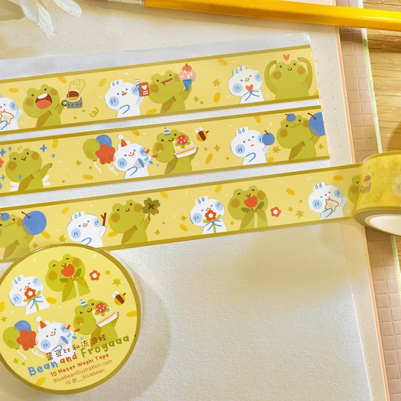 Here is where whimsical illustrations and delightful goodies come to life. Add a touch of artistry to your world.
Washi Tape featuring artwork from Blue Bean Illustrations
20mm x 10m
Comes with one washi tape
