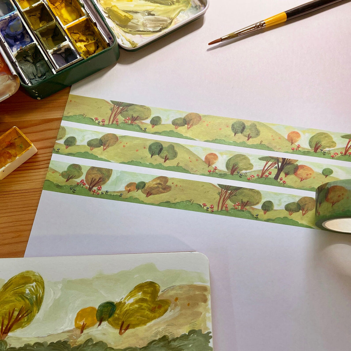 Here is where whimsical illustrations and delightful goodies come to life. Add a touch of artistry to your world.
Washi Tape featuring artwork from Blue Bean Illustrations
20mm x 10m
Comes with one washi tape